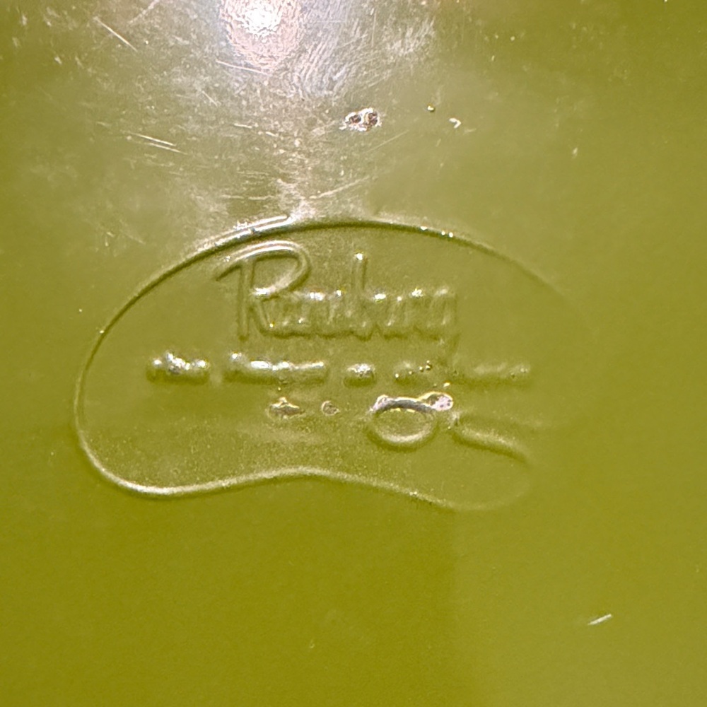Vintage Ransberg MCM Green and Blue Paisley Tissue Box - Picture 4 of 6